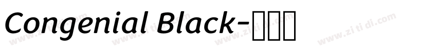 Congenial Black字体转换